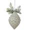 5" Cedar & Berries White Finial Christmas Ornament